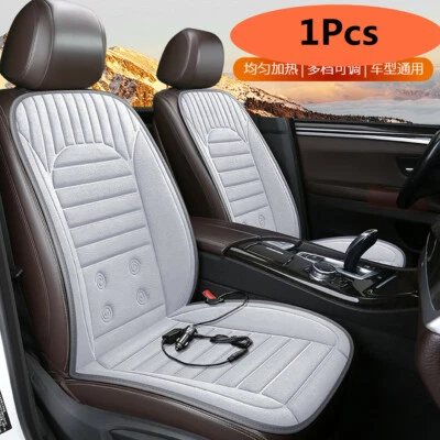 Fast Heating Car Heated Seat Cover Cushion Warmer Anti-slip W/Temp Adjust Switch - Image 1 of 4
