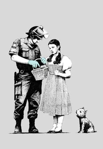 Stop and Search by Banksy A1 High Quality Canvas Print - Bild 1 von 1