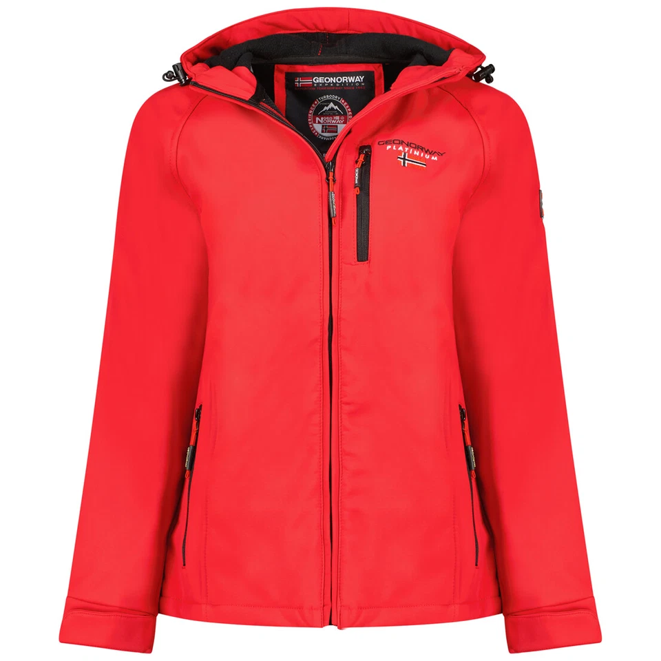 Geographical Norway Ladies Softshell Jacket Functional Jacket Outdoor Rain Hood - Image 1 of 1