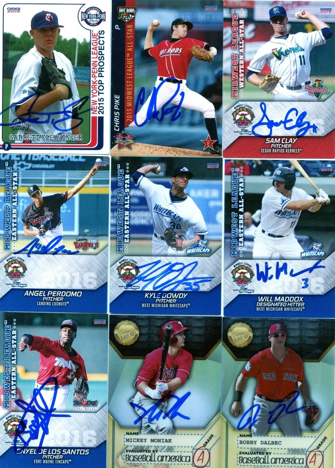 ANGEL PERDOMO SIGNED 2016 MIDWEST LEAGUE ALL STAR MWL ROOKIE CARD AUTO  - Image 1 of 1