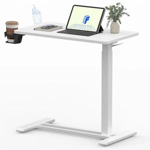 FLEXISPOT Mobile Standing Desk with Wheels Pneumatic Laptop Desk Rolling Comp... - Picture 1 of 9
