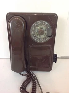 VINTAGE Dark Brown NORTHERN TELECOM DOODLE ROTARY PHONE NICE, MUST SEE! - Imagen 1 de 3
