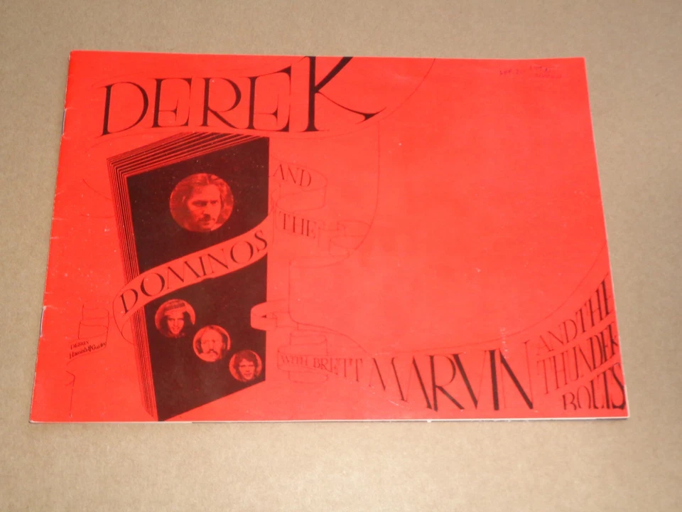 Derek & Dominos 1970 UK Tour Programme (Brett Marvin & Thunderbolts) - Image 1 of 1