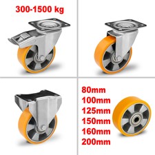Schwerlastrollen Transportrolle Polyurethanrad 100 125 160 200 mm 600-1500kg