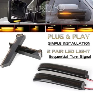 LED Side Mirror Turn Signal Lights For Ford F-150 2009 2010 2011 2012 2013 2014 - Picture 1 of 12