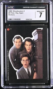 1989 Topps Ghostbusters II Movie Peter Ray Egon Sticker #8 Graded CGC 7 - Picture 1 of 2