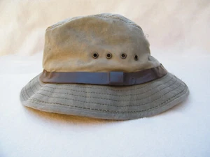 Vintage Filson Waxed Cotton Canvas Cloth Bucket Packer Fishing Hat Large - Picture 1 of 7