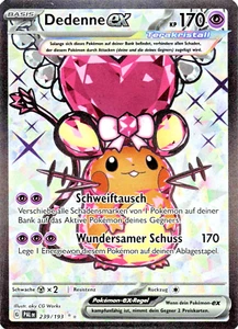 Pokemon Karte Dedenne ex PAL 239/193 Entwicklungen in Paldea Deutsch NM Psycho - Bild 1 von 1