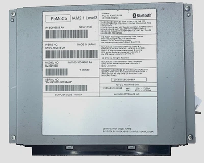 2015-2016 JAGUAR F-TYPE OEM RADIO HEAD UNIT RECEIVER NAVI AM-FM-CD CF6N18C815JH - Image 1 of 4