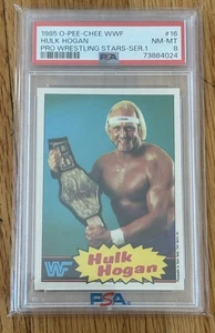 1985 OPC Hulk Hogan Rookie Card O-Pee-Chee WWF Wrestling PSA 8 RC WWE #16 - Picture 1 of 3