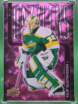 2025-26 UPPER DECK DAZZLERS PINK FILIP GUSTAVSSON MINNESOTA WILD #DZ-48 - Image 1 of 2