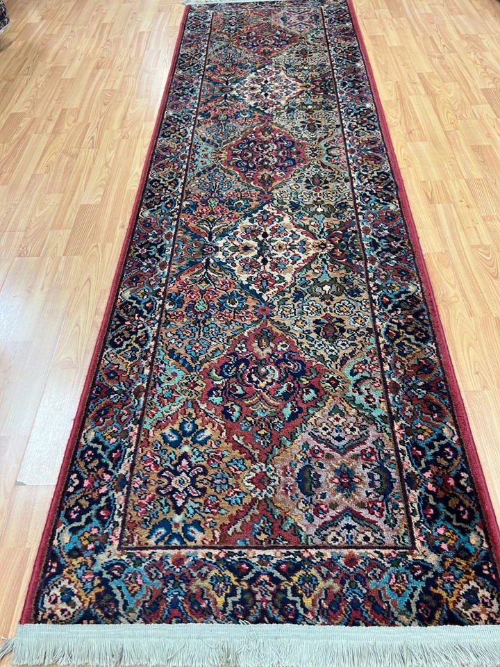 Alfombra Oriental Corredor de Piso Diseño Panel Karastan Kirman 2'7" x 8'8" - Pila Completa Foto 1 de 4