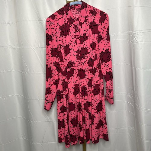 Abito camicia manica lunga Kate Spade rosa a grappoli 6