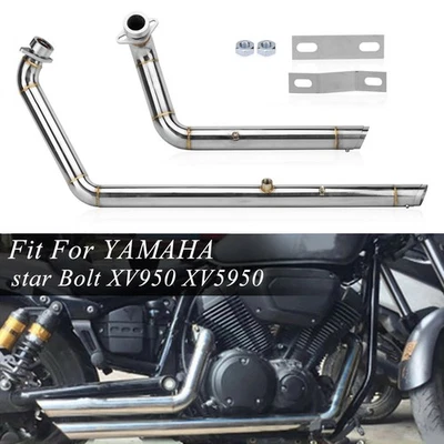 Shortshots Staggered Exhaust Pipes System For Yamaha V-Star Bolt XVS950 R-Spec — 第 1/4 张图片