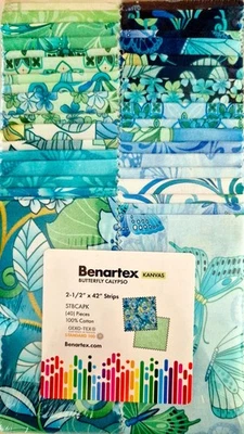 Tela de calipso mariposa, telas Benartex, rollo de gelatina, juego de tiras, tela de edredón Foto 1 de 4