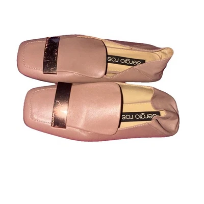 Italia! Zapatos de salón planos de cuero Sergio Rossi 35 para dama sr1 Babouche 👍👍👍 Foto 1 de 4