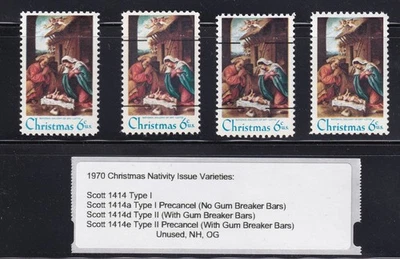 Belén de Navidad 1414 / 1414a / 1414d / 1414e - 1970 Variedades sin usar NH Foto 1 de 2