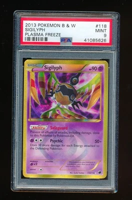 2013 POKEMON PLASMA FREEZE SIGILYPH #118/116 SECRET RARE HOLO FOIL PSA 9 MINT - Image 1 of 2