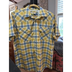 Magellan Outdoors kariertes kurzärmliges Herrenhemd Adventure Gear Loose Fit L - Bild 1 von 6