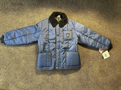 Nuevo de Lote Antiguo Chaqueta Polar Aislada RefrigiWear Cuello de Piel Sintética Para Hombres XL Azul Hecha en EE. UU. Foto 1 de 4