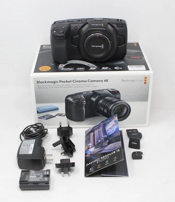 Used - Blackmagic Design Pocket Cinema Camera 4K + Battery + Box + AC Adapter - Image 1 of 4