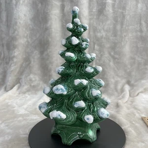 Vintage Holland Form 1 Stück 11" beflockt Keramik Weihnachtsbaum - Bild 1 von 6