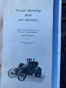 Tractor Operating Book and Direction C. De Sparks 1970 Trouble Shooter - Picture 1 of 7