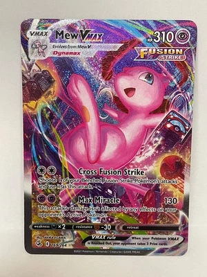 Mew VMAX Alternate Art Pokemon TCG Fusion Strike 269/284 Secret Rare - Image 1 of 4