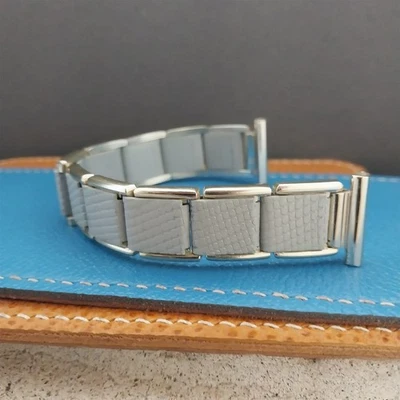 Correa de reloj vintage 19 mm 18 mm 16 mm Oxydor aluminio suizo dorado y gris nos sin usar Foto 1 de 4