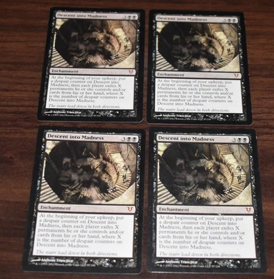 MTG 4x Descent into Madness Avacyn Restored Mythic Rare - Image 1 of 2