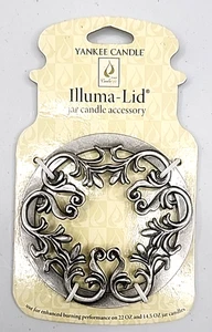 Yankee Candle Illuma-Tapa Tono Peltre Pergamino 22oz/14.5oz Tarro Candle Topper Nuevo - Imagen 1 de 3