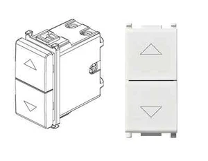 VIMAR 14060 SCHALTER 2 P 10 AX ZWEI TASTEN WEISS FLACHE SERIE - Bild 1 von 1
