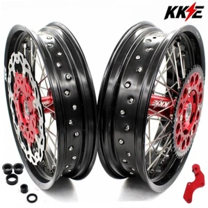 KKE 3.5*17/4.25*17'' Supermoto Wheels for Honda CRF250X 04-18 CRF450X 2005-2018 - Picture 1 of 11