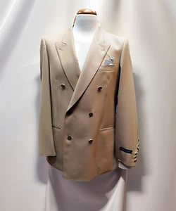 Blazer Doppiopetto Classico Uomo Cammello 48 Primavera Monti® VTG 83 Pezzo Unico - Picture 1 of 15