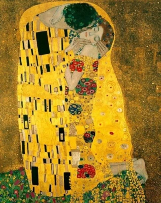 Impresión Giclee Gustav Klimt El Beso sobre Lienzo 8x10 Romántico Art Nouveau Decoración de Pared Foto 1 de 2