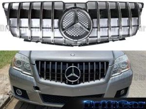FIT 2008 2009 2010 2011 2012 X204 GLK GT CHROME GRILLE GLOSS BLACK FRAME - Picture 1 of 4