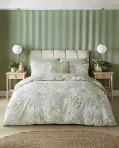 Graham & Brown Bohemia Sage Double Duvet Set 100% Cotton 220 Thread. RRP £90 - Picture 1 of 3