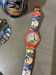 marvel avengers heroes tin box wristwatch child hero gift - Picture 1 of 5