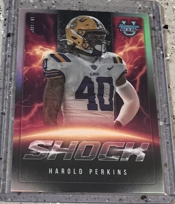 2023 Bowman’s Best U Shock & Awe Case Hit Harold Perkins SA-9 LSU!