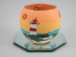Leuchtglas Nr. 109526 Leuchtturm am Meer, Windlicht - Bild 1 von 2