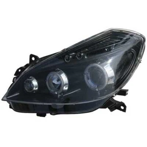 Faro Anteriore Per RENAULT Clio III 05-07 Nero Inclusi Anelli Di Posizione - Foto 1 di 1