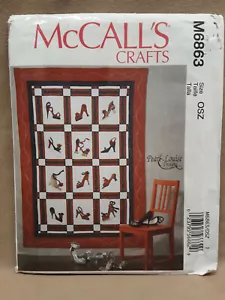 Patrón de costura McCall's M6863 para edredón con zapatos - SIN CORTAR - Imagen 1 de 1