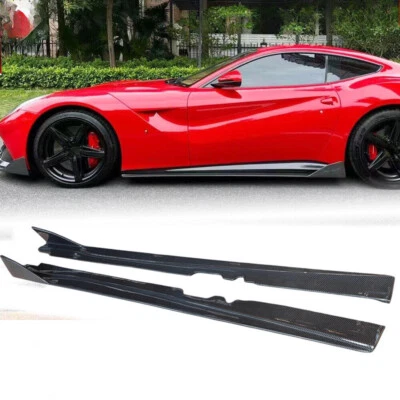 Alerón labial de extensión de faldón lateral de fibra de carbono para Ferrari F12 Berlinetta 2012-16 Foto 1 de 4