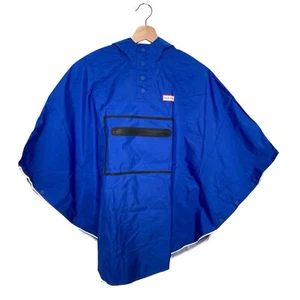 Hunter x Target Rain Poncho Jacket Size M / L Hooded Anorak Royal Blue Pullover - Picture 1 of 13