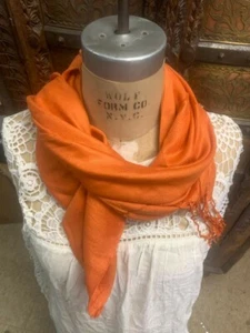 Orange Fall 💚 WRAP PASHMINA soft women scarf stole fashion - Picture 1 of 1
