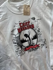 Chief Oshkosh Sweatshirt MED White Red Lager Beer Native American Map Wisconsin - Picture 1 of 11