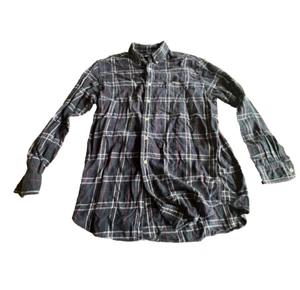Chaps Blue Plaid Long Sleeve Shirt Mens L - Picture 1 of 3