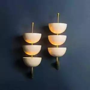 Par de apliques raros estilo italiano Stilnovo mediados de siglo luces de pared lámparas accesorio - Imagen 1 de 8