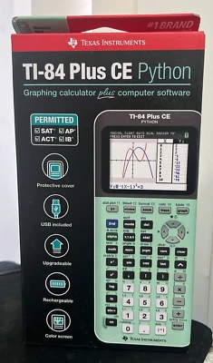 Texas Instruments Ti-84 Plus CE Python Graphing Calculator Mint Green / SEALED - Image 1 of 2