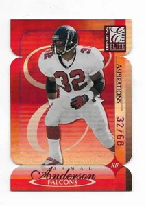 2000 Donruss Elite Jamal Anderson ASPIRATIONS DIE-CUT (#32/68) TRIKOTNUMMER! - Bild 1 von 1